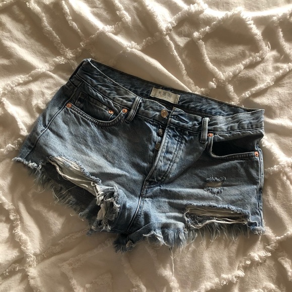 Free People Jean Shorts